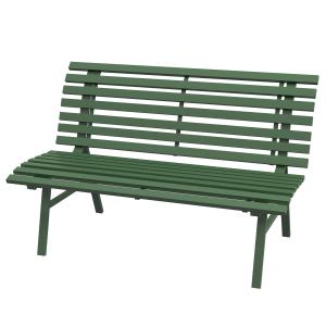 Outsunny Gartenbank 2 Sitzer Parkbank mit Rückenlehne 123x6…
