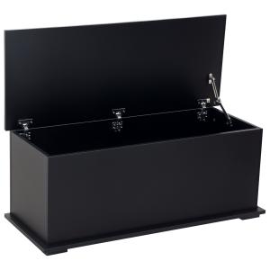 HOMCOM Aufbewahrungsbox Holzkiste Sitztruhe mit Stauraum Si…