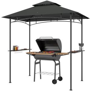 Outsunny Grillpavillon mit LED 240 x 150 x 258 cm wasserabw…