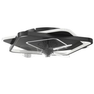 HOMCOM LED Deckenleuchte mit Ventilator, Leise 53 cm Decken…