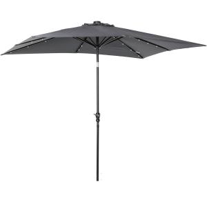 Outsunny Garten Sonnenschirm Gerader 3 x 2 m rechteckig nei…