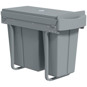HOMCOM Abfallsammler 20L 10L Ausziehbar Einbaumülleimer Unt…