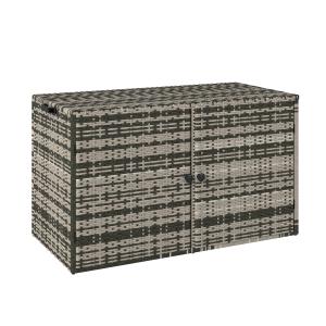 Outsunny Rattan Auflagenbox 350L 2-Ebenne wetterfest Kissen…