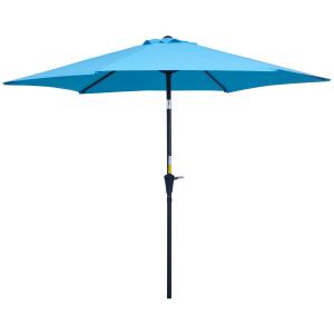 Outsunny Gartenschirm Ø2,6x2,35 m Neigbar mit Kurbel, Garte…