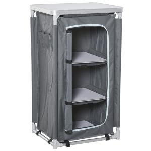 Outsunny Faltbarer Campingschrank  Küchenbox tragbar mit Ar…