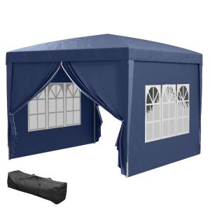3x3m Pavillon mit 4 Seitenwänden und Fenstern, UV-Schutz, i…