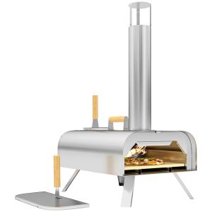 Outsunny Outdoor Pizzaofen Holzbefeuerter Pizza Ofen aus Ed…