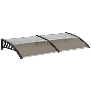 Outsunny Türvordach aus Polycarbonat mit Alurand gegen Rege…