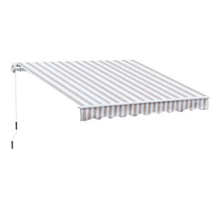 Outsunny Markise mit Handkurbel 3 x 2,5 m Gelenkarmmarkise…