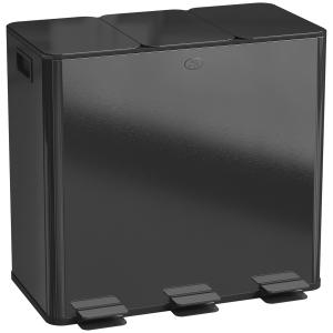 HOMCOM Mülleimer 3 x 20L Abfalleimer aus Edelstahl Mülltren…