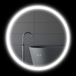 kleankin Badezimmerspiegel  LED Badspiegel mit Touch-Schalt…