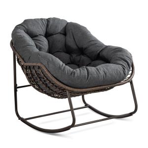 Schaukel-Eiersessel mit dickem Sitzkissen, Indoor & Outdoor…