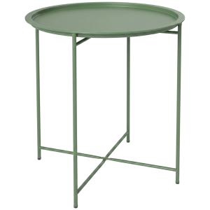 Outsunny Beistelltisch klappbar Gartentisch Ø46 x 50 cm Run…
