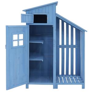 Gerätehaus Gartenschrank mit 2 Regalen, Geräteschuppen mit…