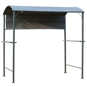 Outsunny Grillpavillon BBQ-Pavillon mit Flammschutzdach, 2…
