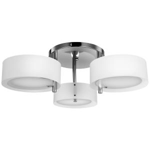 HOMCOM LED Deckenleuchte 3-flammig E27 40W Chrom Acryl Warm…