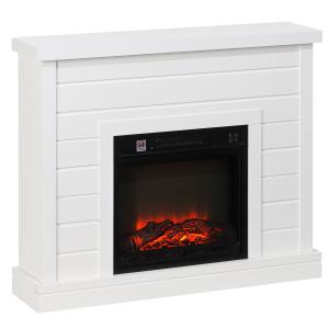 HOMCOM Elektrokamin mit Heizung, elektrischer Kamin mit Fla…