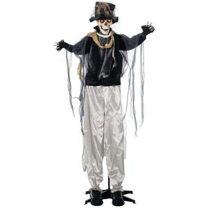 HOMCOM Halloween Dekoration 100cm Skelett Bräutigam mit Hor…