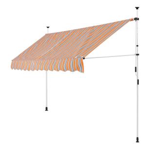 Klemmmarkise Orange/Schwarz/Weiß 350cm