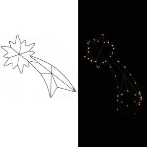 LED Sternschnuppe Weihnachten Metall inkl. Timer