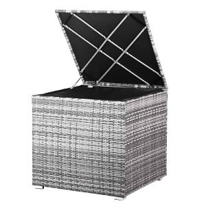 Polyrattan Auflagenbox Grau 75x75x70cm