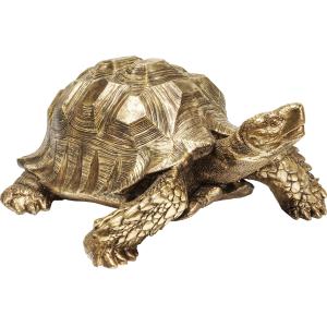 Deko Figur Turtle Gold Groß