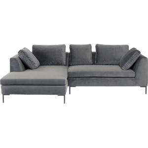 Ecksofa Gianni Small Velvet Grau Links