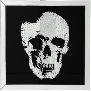Bild Frame Mirror Skull 100x100cm