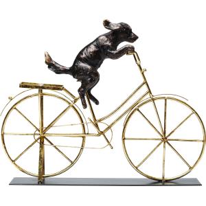 Deko Objekt Dog With Bicycle 44cm