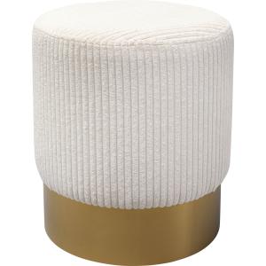 Hocker Cherry Beige Cord Brass Ø35cm