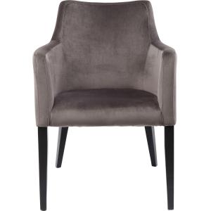 Armlehnstuhl Black Mode Velvet Grau