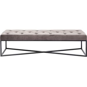 Bank Crossover Grau Schwarz 150x40cm