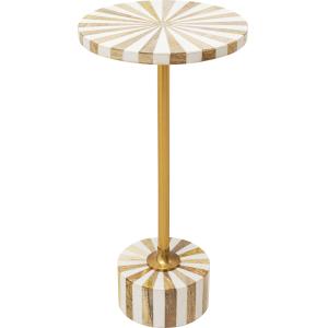 Beistelltisch Domero Cirque Gold Weiß Ø25cm