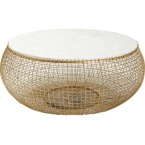 Couchtisch Cesta Marmor Gold Ø100cm