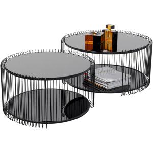Couchtisch Wire Double Schwarz (2/Set)