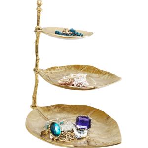 Deko Etagere Leaf Gold