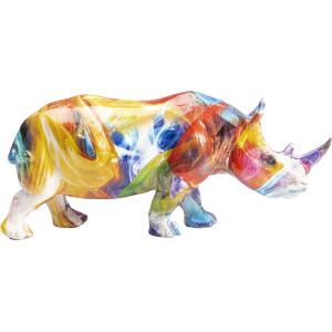 Deko Figur Colored Rhino 17cm