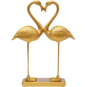 Deko Figur Flamingo Love Gold 39cm