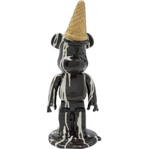 Deko Figur Gelato Bear Schwarz 40cm