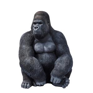Deko Figur Monkey Gorilla Side XL Schwarz 76cm