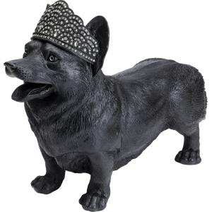 Deko Figur Royal Standing Corgi Schwarz 52cm