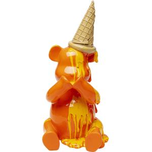 Deko Figur Sitting Gelato Bear Orange 37cm