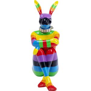 Deko Figur Sitting Rabbit Rainbow 80