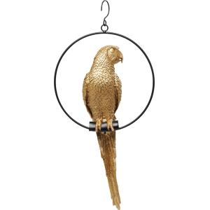 Deko Figur Swinging Parrot Gold