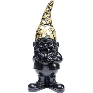 Deko Figur Zwerg Standing Schwarz Gold 46cm