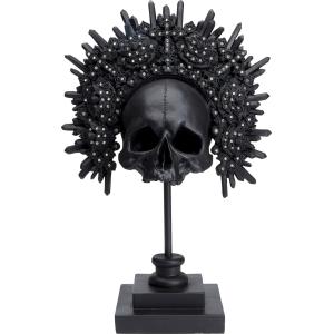 Deko Objekt King Skull Schwarz 49cm