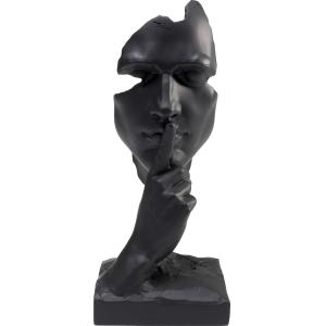 Deko Objekt Quiet Face Schwarz 31cm