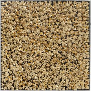 Deko Rahmen Gold Flower 120x120cm