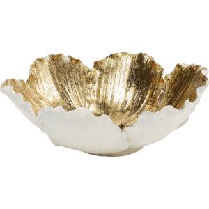 Deko Schale Flower Bloom Creme Gold Ø20cm