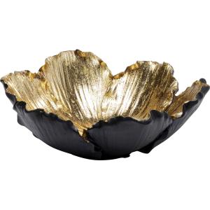 Deko Schale Flower Bloom Schwarz Gold Ø20cm